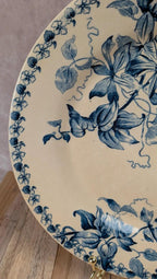 Assiette ancienne Terre de Fer Vieillard & Cie Bordeaux modèle Clématite
