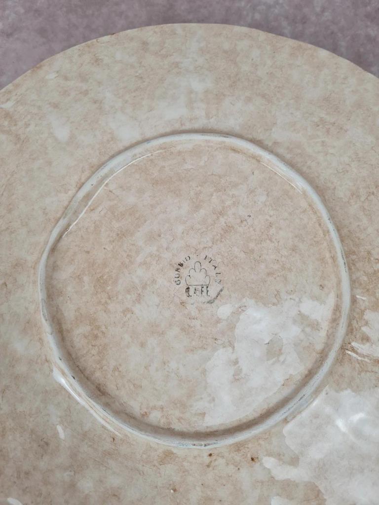 Plat ancien en faïence italienne – Gubbio – C.a.f.f.