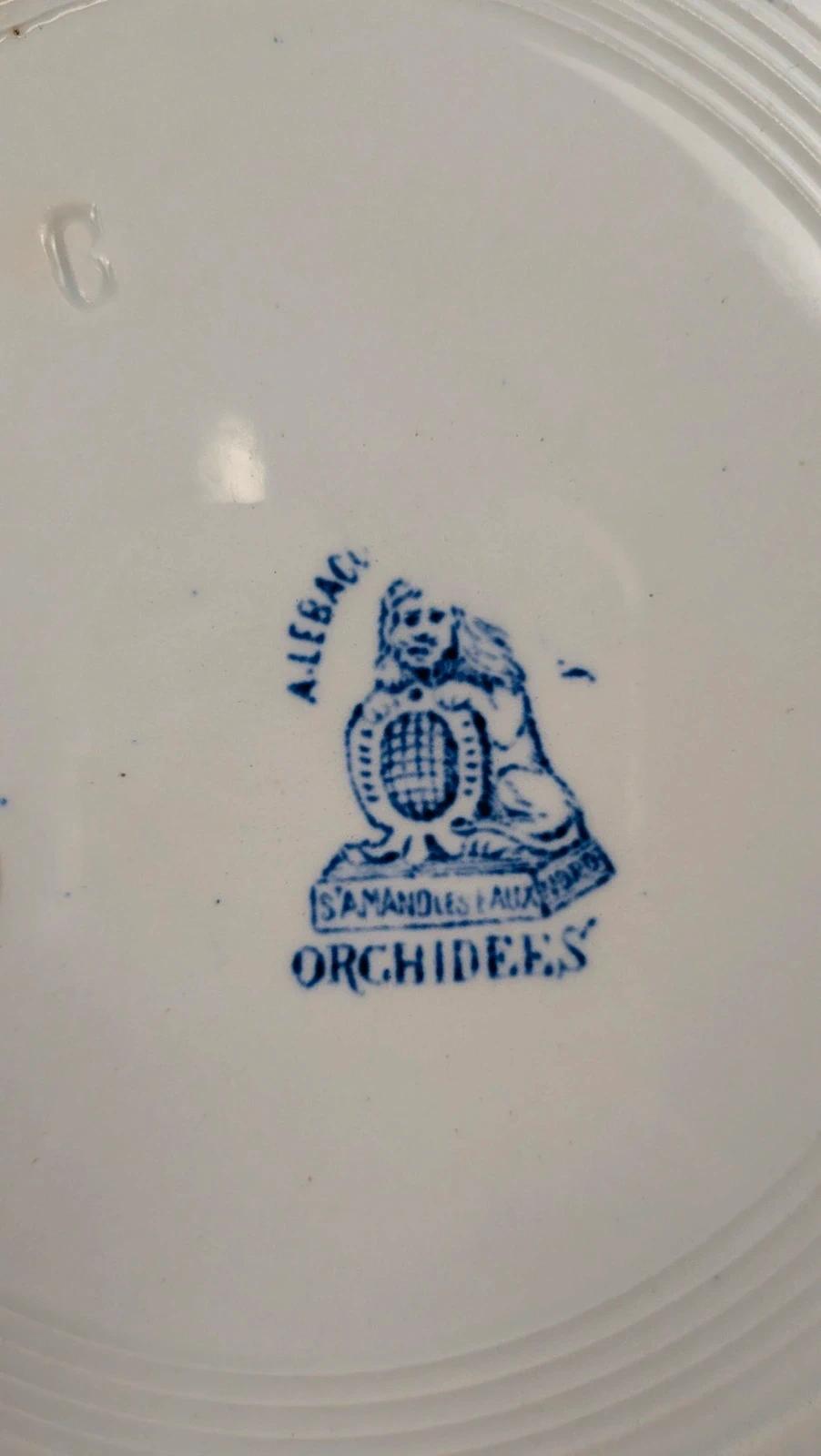 Assiette plate Saint-amand & Hamages – Modèle Orchidées