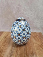 🩵 Œuf décoratif en porcelaine “paris Royal” peint à la main 🩵