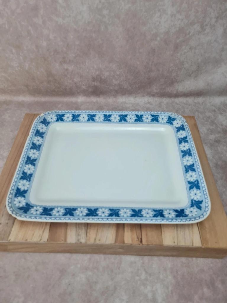 Légumière ancienne en bn terre de fer Sarreguemines “nancy” complète – plat + couvercle 💙