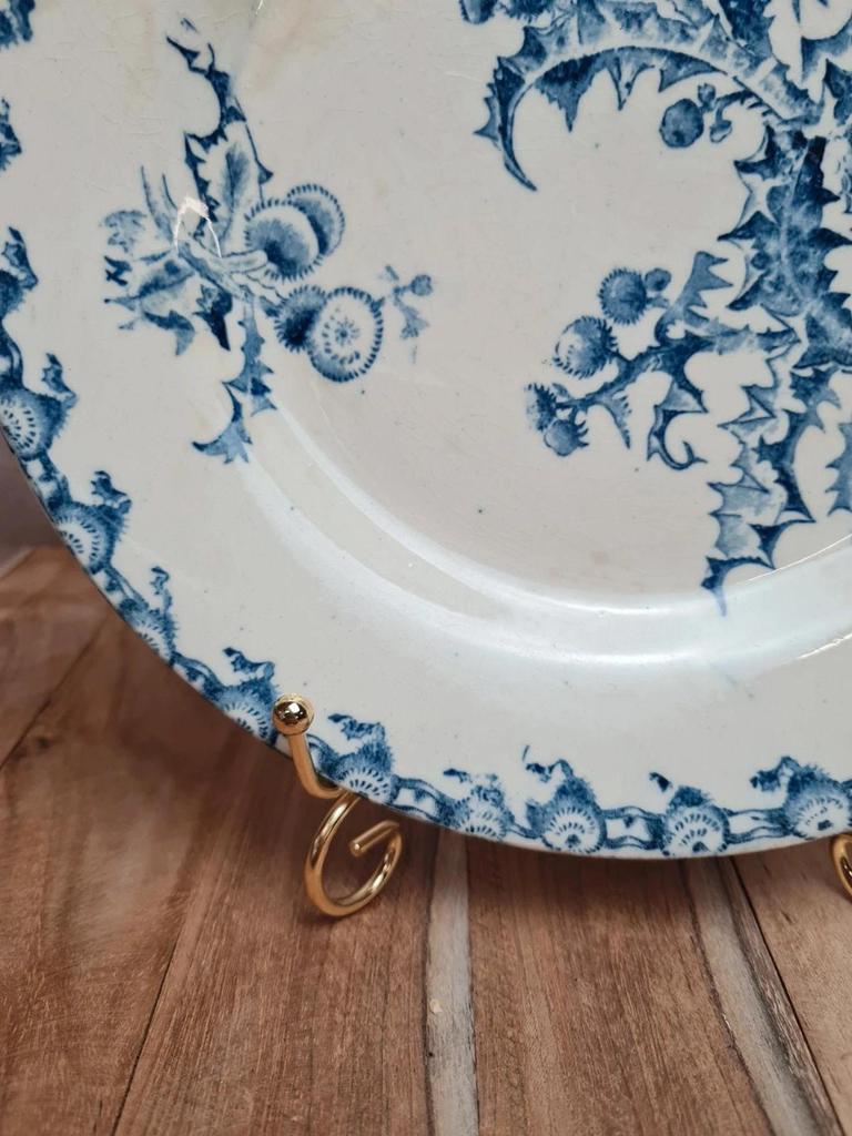 Assiette ancienne Gien modèle Chardon Terre de Fer 💙🌿