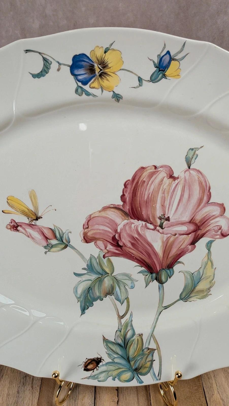 Grand plat ovale Villeroy & Boch – Modèle Bouquet