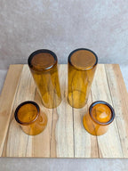Lot de 4 verres ambrés vintage – Duralex