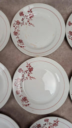 Lot de 14 assiettes plates Saint-amand modèle Marcel