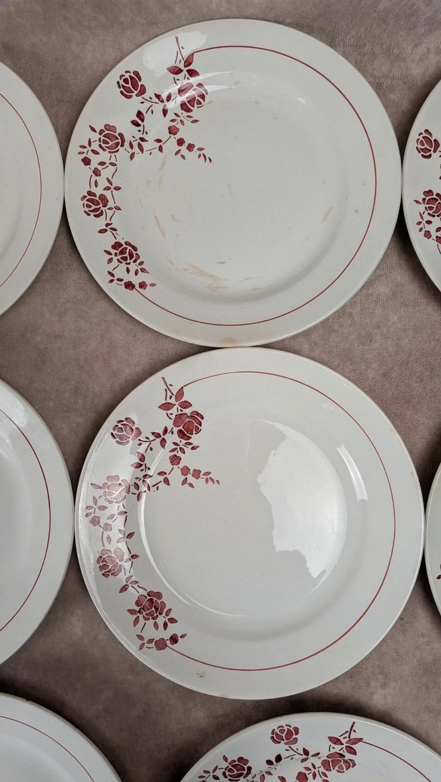 Lot de 14 assiettes plates Saint-amand modèle Marcel