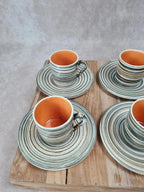 Lot de 6 tasses & sous-tasses Salins – modèle Bessans – vintage 🇫🇷