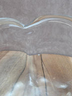 Grande coupe en cristal massif Kosta signée – design scandinave vintage