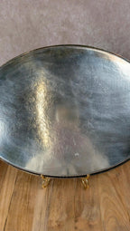 Grand plateau ancien Produx Paris en métal argenté – poinçon tête de sphinx