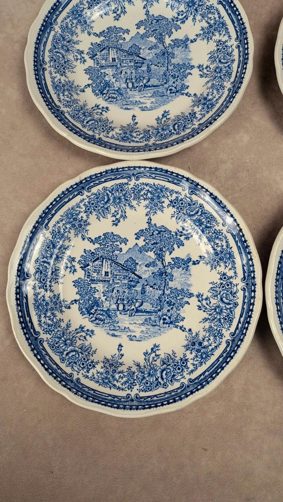 Lot de 6 assiettes à dessert Lunéville – modèle The Cottage