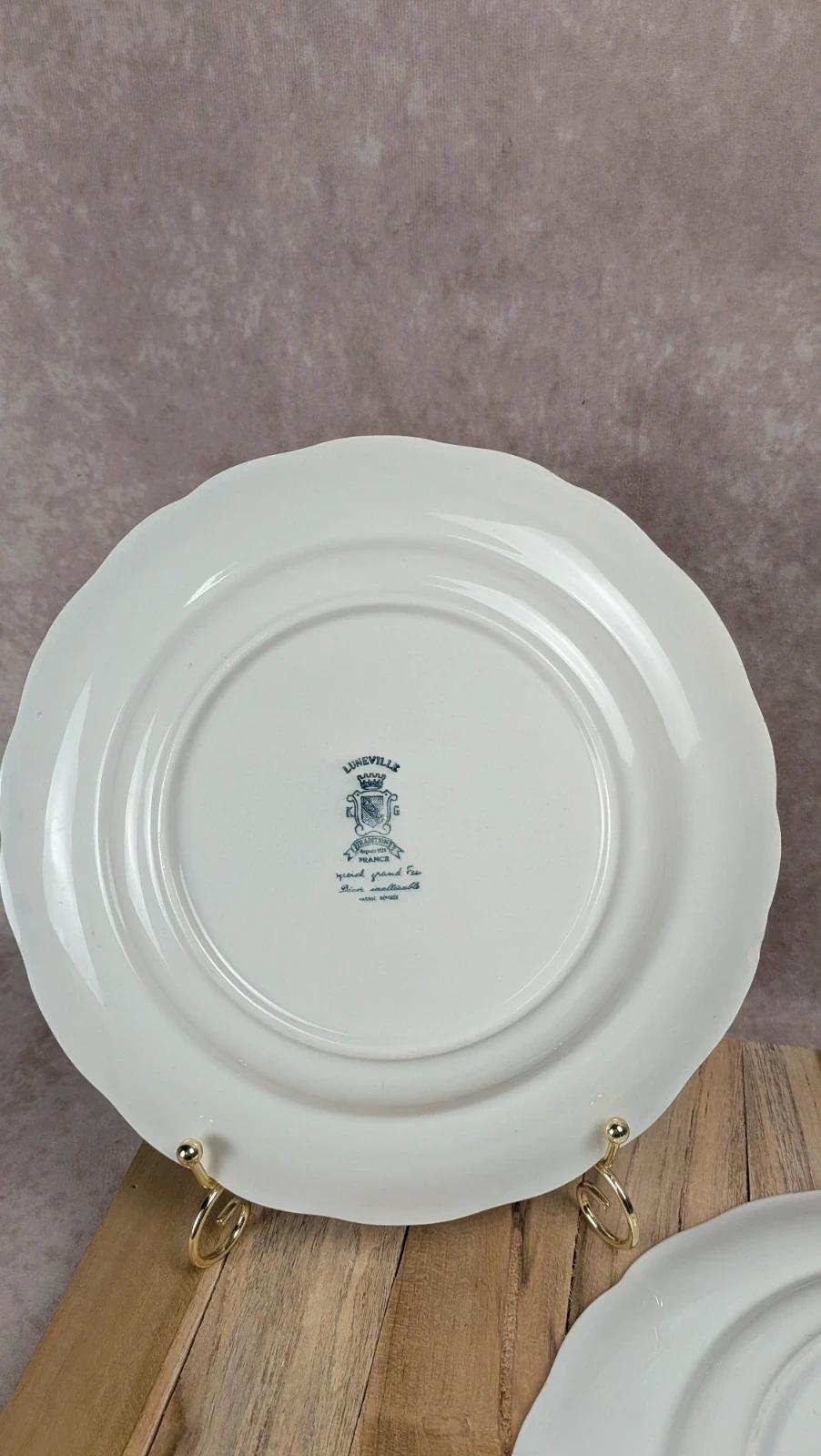 Lot de 2 assiettes plates Lunéville – modèle The Cottage