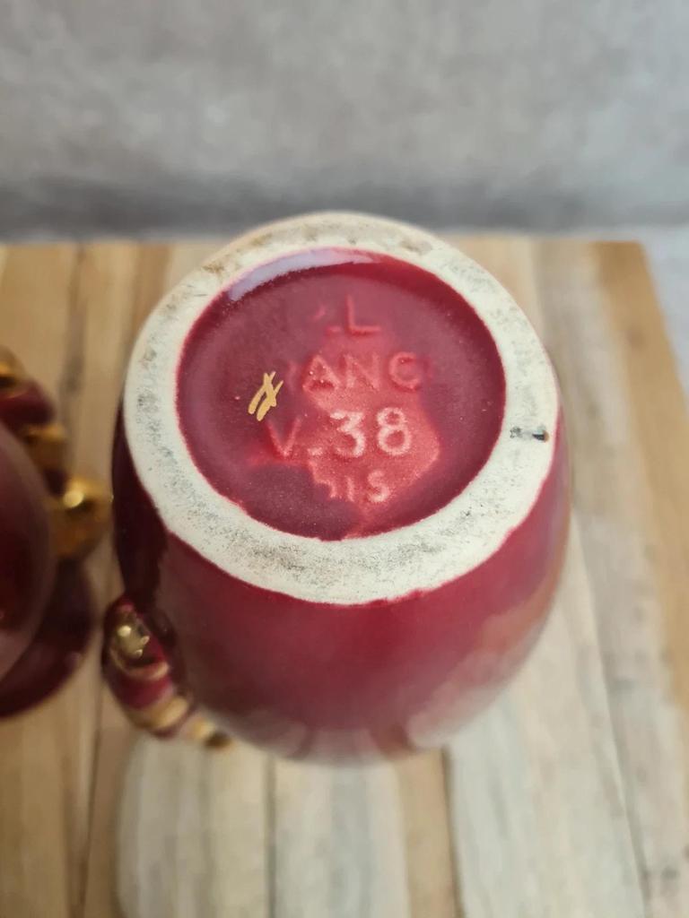 Paire de vases vintage Pl France – manufacture Poët-laval – modèle V38 bis 🌺