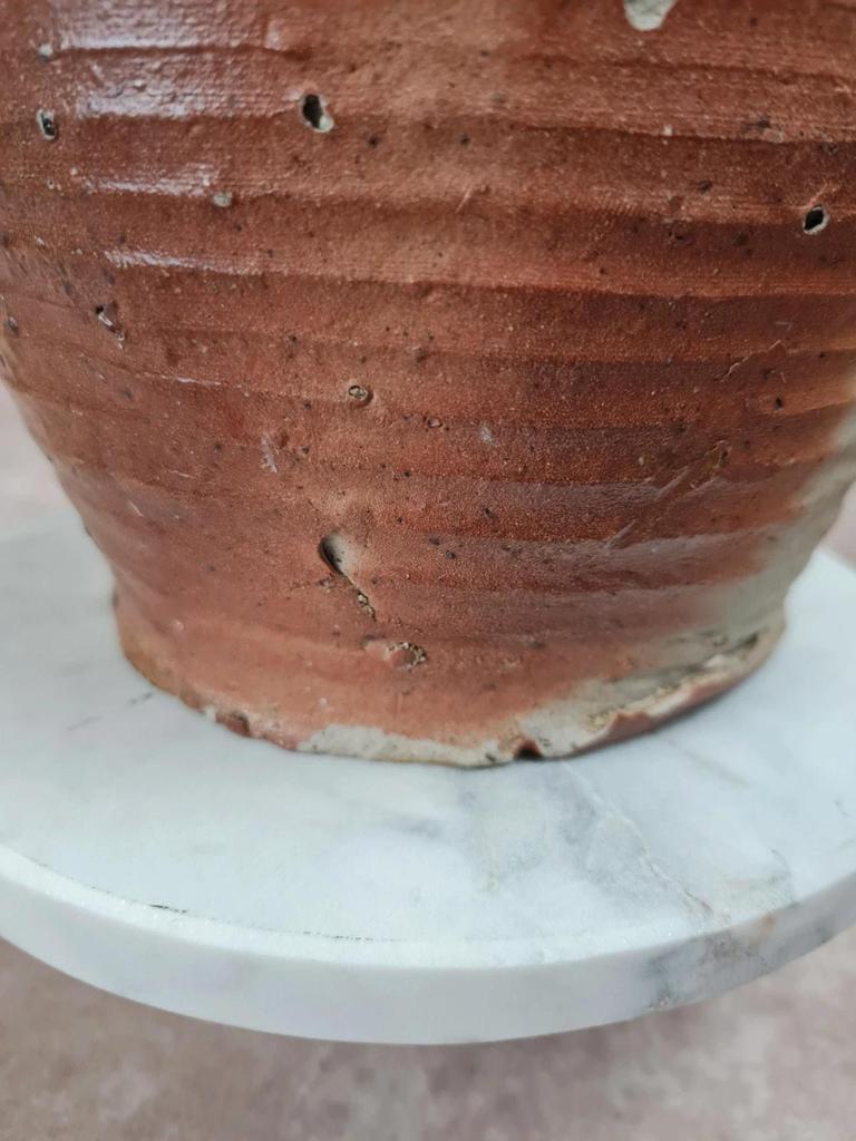 🏺 Ancien pichet en grès vernissé, travail artisanal