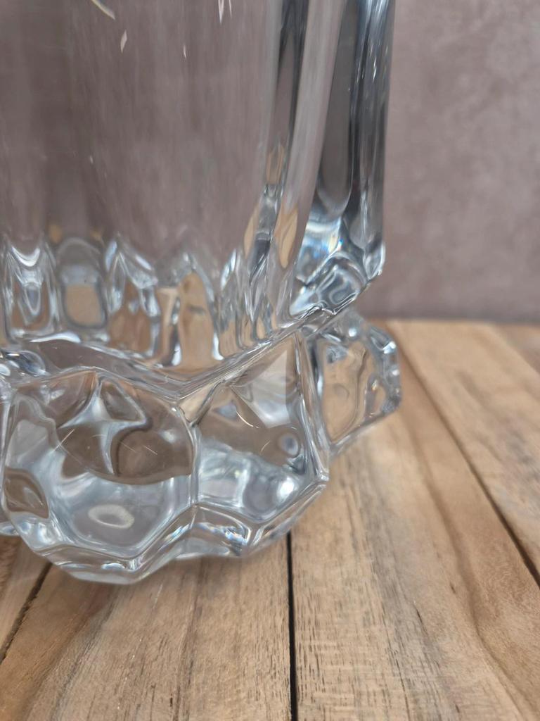 Vase en cristal Art Vannes – grand modèle vintage 24 cm