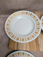 4 assiettes creuses Limoges dorure