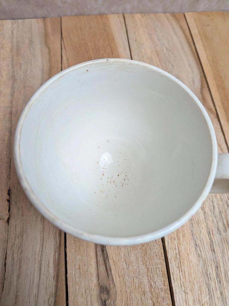 Lot de 2 tasses anciennes terre de fer Creil et Montereau – Xixe