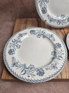Lot de 3 assiettes à dessert anciennes Lunéville – Modèle Lutèce