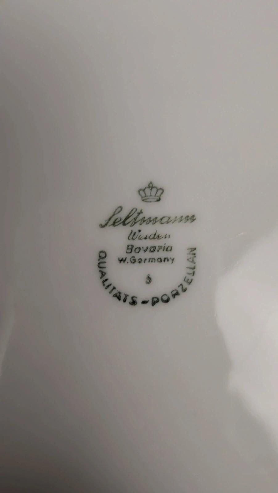 Lot de 2 assiettes à dessert Bavaria décor oiseaux & fleurs