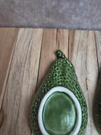 Lot de 2 raviers vintage en forme d’avocat