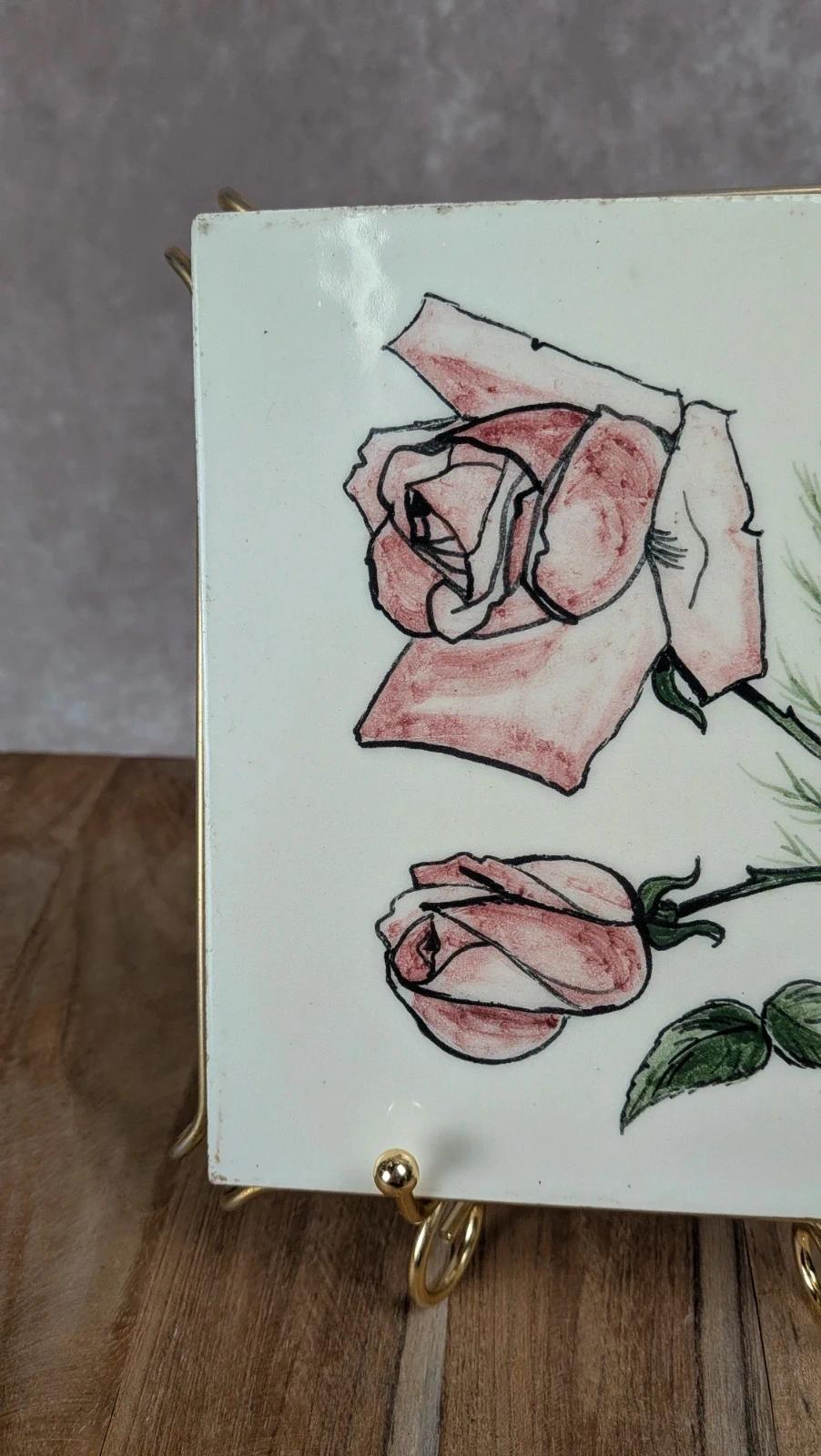 Dessous-de-plat Roussies signé Christian Maé – décor roses
