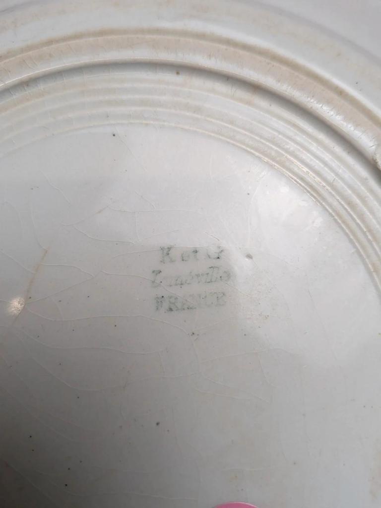 Assiette terre de fer Lunéville modèle champêtre