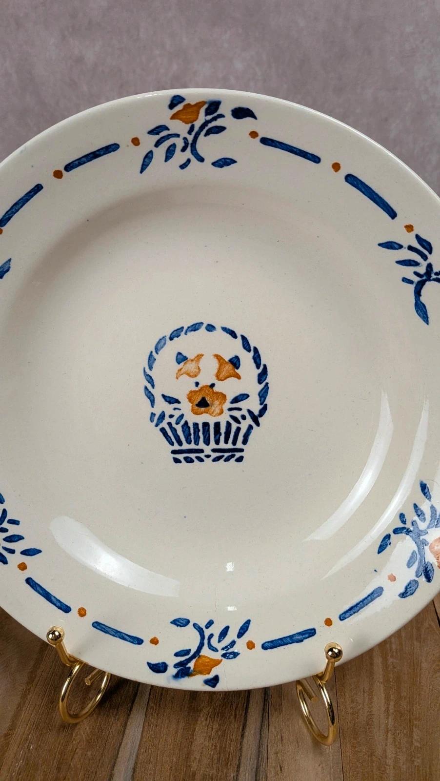 Assiette creuse Longchamp – modèle Panier – terre de fer