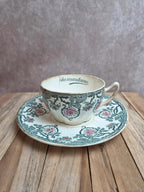 Tasse à chocolat Longwy La Samaritaine modèle Rose ancienne