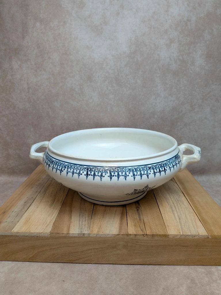 Soupière vintage Saint-amand Hamage modèle Primax bleu terre de fer