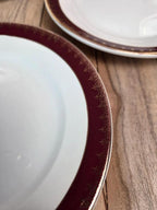 Lot de 12 assiettes à dessert Digoin Sarreguemines “rubis”