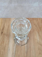 Bougeoir ancien en cristal facetté – Xxᵉ siècle