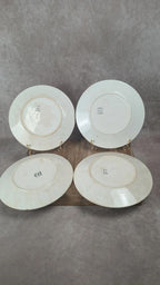 Lot de 4 assiettes Badonvillers France – modèle Radio