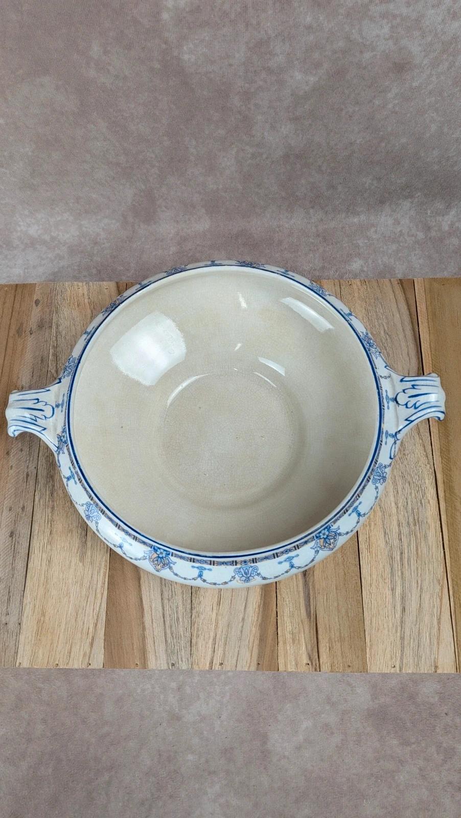 Soupière vintage Palissy England bleu & blanc