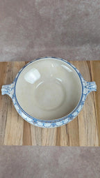 Soupière vintage Palissy England bleu & blanc