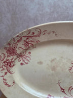 Plat ovale ancien Terre de Fer Jules Vieillard Bordeaux – Modèle Écureuils – Samaritaine