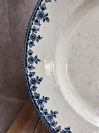 Plat rond terre de fer Hippolyte Boulenger – Modèle Gagny – Bleu ancien