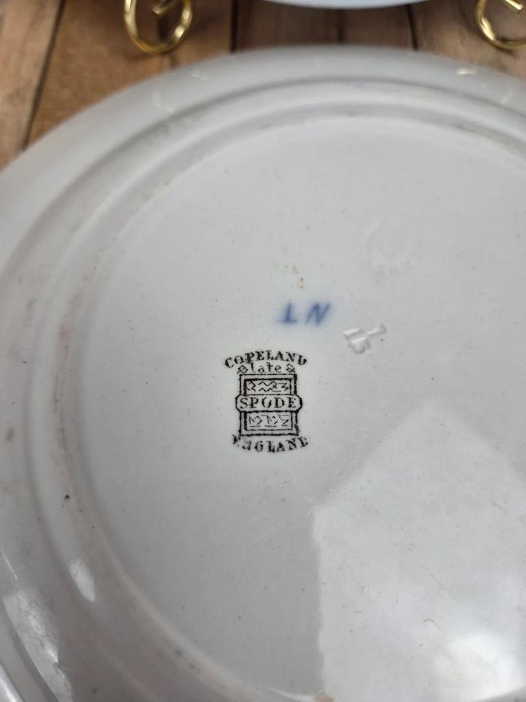 Lot de 2 assiettes plates / semi-creuses vintage Copeland England – décor japonisant