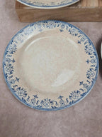 Lot de 6 assiettes plates anciennes Creil et Montereau, Service La Vallières, 23 cm