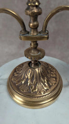 Ancien bougeoir double en laiton doré – Style Napoléon Iii
