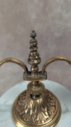 Ancien bougeoir double en laiton doré – Style Napoléon Iii