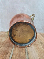 Ancien pot verseur en cuivre et laiton