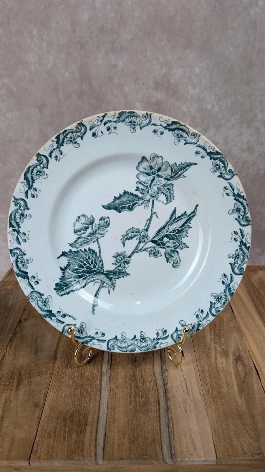 Ancienne assiette en terre de fer Saint - amand modèle “richelieu”