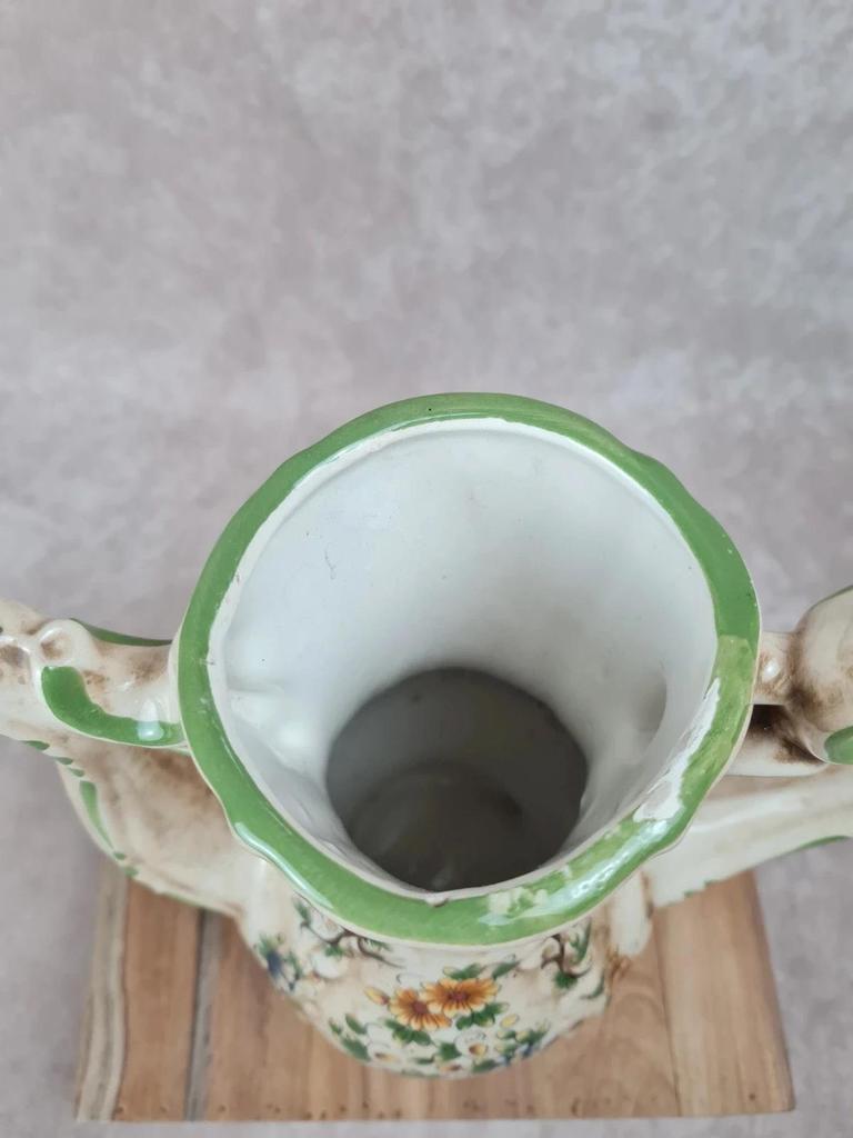 Ancienne cafetière en faïence fleurie 🎨🌸