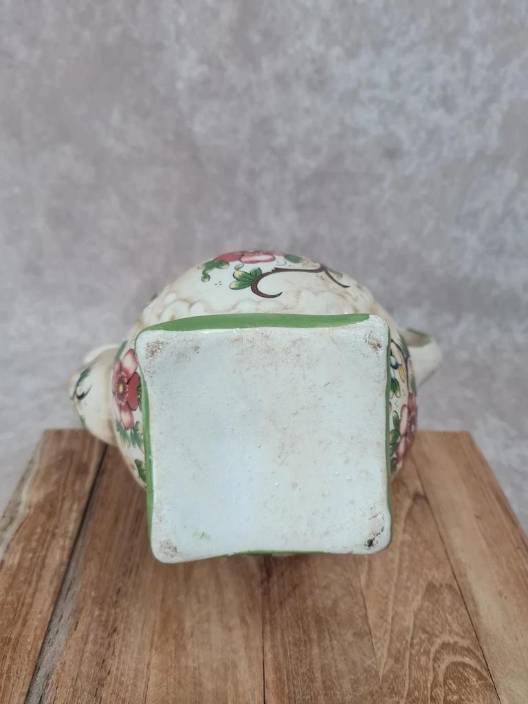 Ancienne cafetière en faïence fleurie 🎨🌸