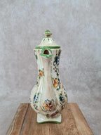 Ancienne cafetière en faïence fleurie 🎨🌸