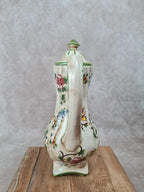 Ancienne cafetière en faïence fleurie 🎨🌸