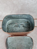 🍲 Ancienne dobière en cuivre étamé avec couvercle