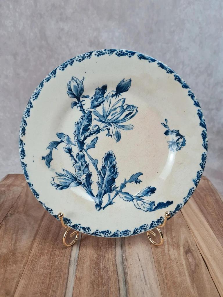 Assiette ancienne Gien, modèle Cactus 💙