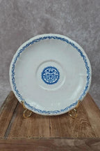 Assiette ancienne Gien modèle Rouen 🇫🇷 Faïence fine bleue décor floral Xixe