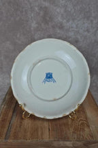Assiette ancienne Gien modèle Rouen 🇫🇷 Faïence fine bleue décor floral Xixe