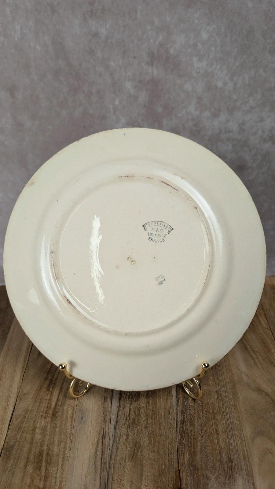 Assiette ancienne K&g Lunéville – modèle Lorraine